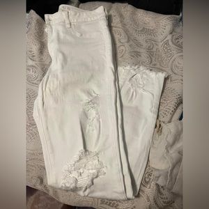 American Eagle white skinny jeans